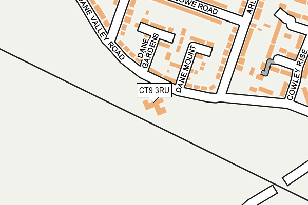 CT9 3RU map - OS OpenMap – Local (Ordnance Survey)