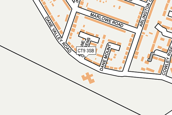 CT9 3SB map - OS OpenMap – Local (Ordnance Survey)