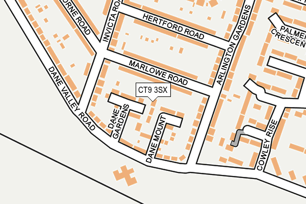 CT9 3SX map - OS OpenMap – Local (Ordnance Survey)