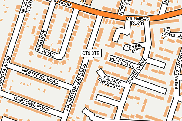 CT9 3TB map - OS OpenMap – Local (Ordnance Survey)