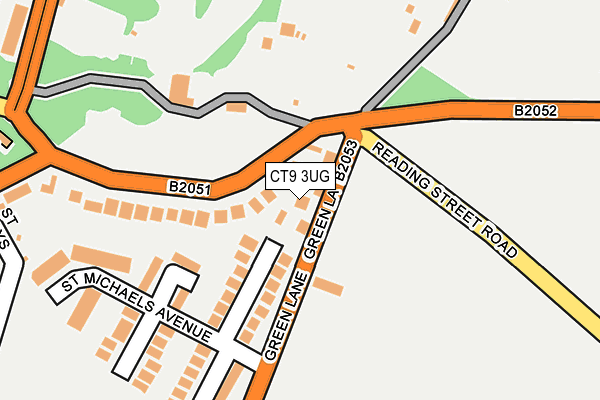 CT9 3UG map - OS OpenMap – Local (Ordnance Survey)