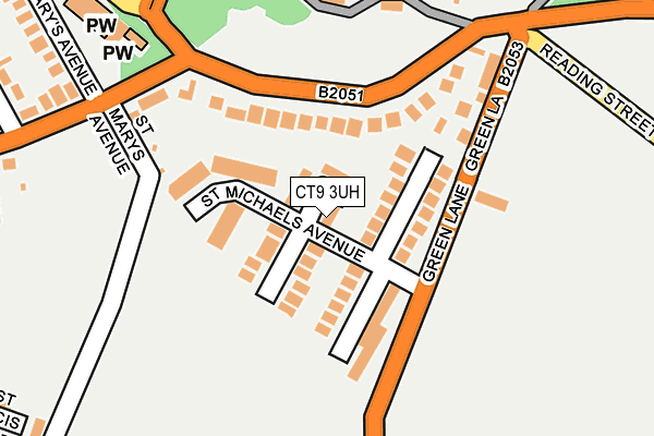 CT9 3UH map - OS OpenMap – Local (Ordnance Survey)