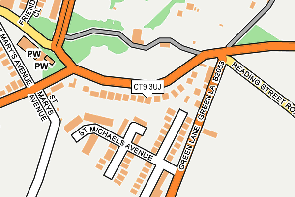 CT9 3UJ map - OS OpenMap – Local (Ordnance Survey)