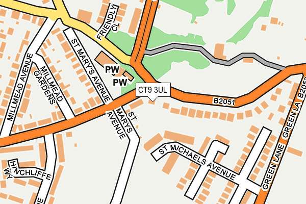 CT9 3UL map - OS OpenMap – Local (Ordnance Survey)