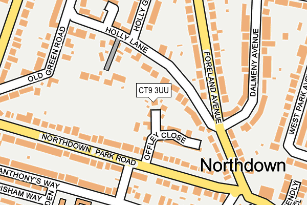 CT9 3UU map - OS OpenMap – Local (Ordnance Survey)