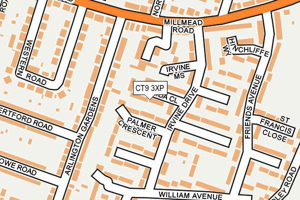CT9 3XP map - OS OpenMap – Local (Ordnance Survey)