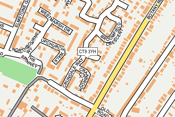 CT9 3YH map - OS OpenMap – Local (Ordnance Survey)