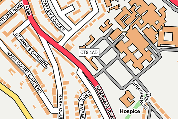 CT9 4AD map - OS OpenMap – Local (Ordnance Survey)