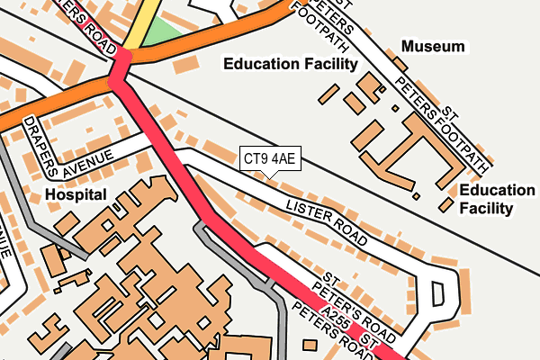 CT9 4AE map - OS OpenMap – Local (Ordnance Survey)