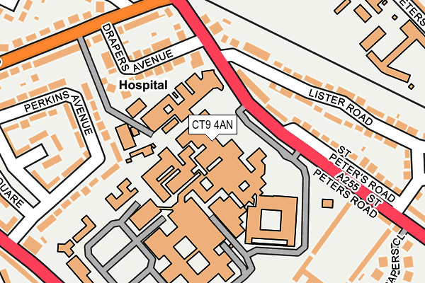 CT9 4AN map - OS OpenMap – Local (Ordnance Survey)