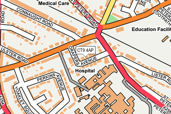 CT9 4AP map - OS OpenMap – Local (Ordnance Survey)