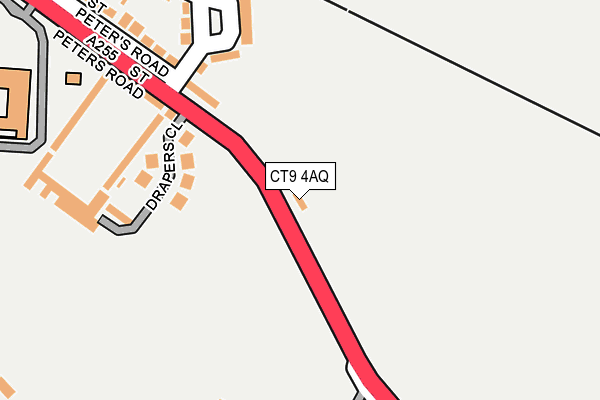 CT9 4AQ map - OS OpenMap – Local (Ordnance Survey)