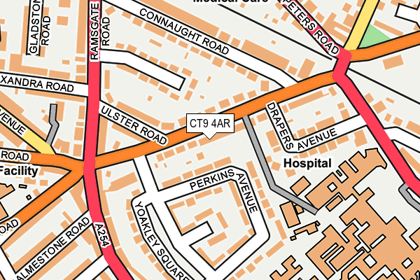 CT9 4AR map - OS OpenMap – Local (Ordnance Survey)