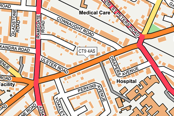 CT9 4AS map - OS OpenMap – Local (Ordnance Survey)