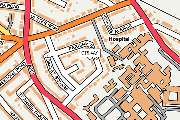 CT9 4AY map - OS OpenMap – Local (Ordnance Survey)