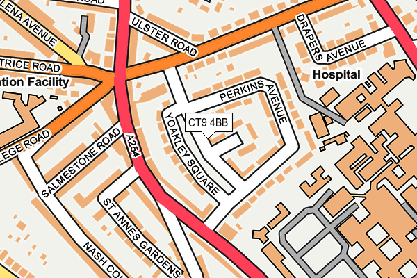 CT9 4BB map - OS OpenMap – Local (Ordnance Survey)