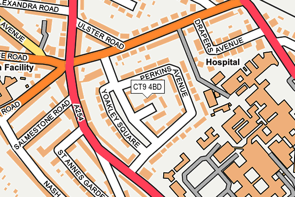 CT9 4BD map - OS OpenMap – Local (Ordnance Survey)