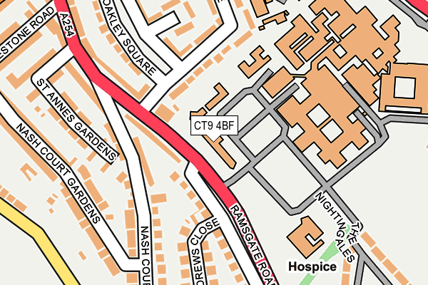 CT9 4BF map - OS OpenMap – Local (Ordnance Survey)