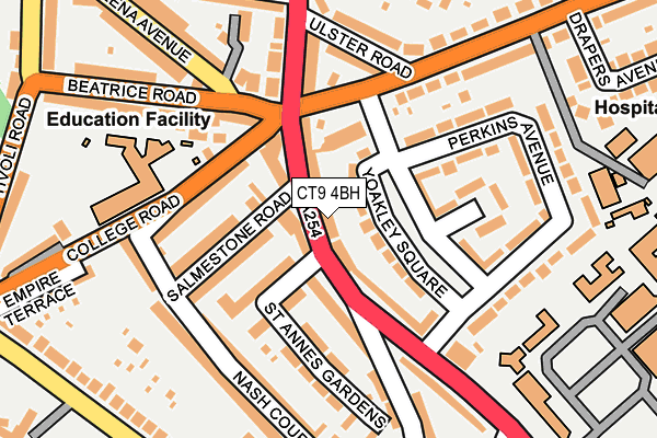 CT9 4BH map - OS OpenMap – Local (Ordnance Survey)