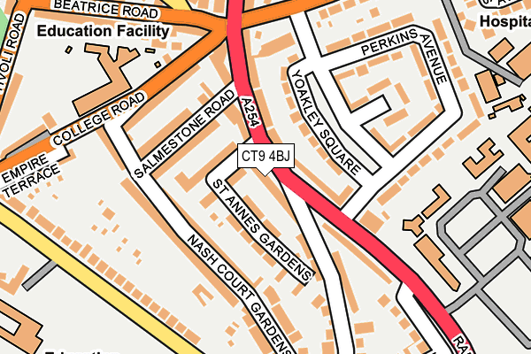 CT9 4BJ map - OS OpenMap – Local (Ordnance Survey)