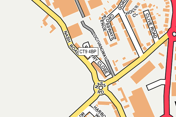 CT9 4BP map - OS OpenMap – Local (Ordnance Survey)