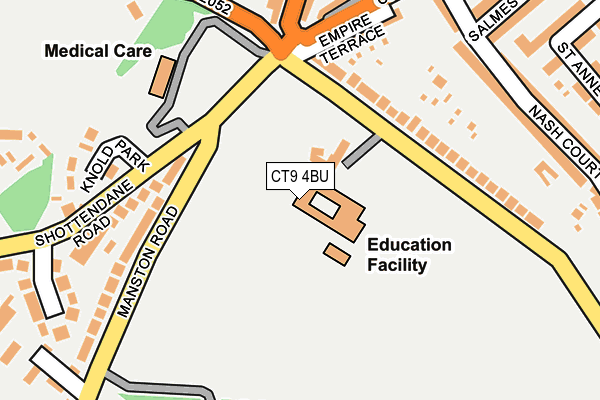 CT9 4BU map - OS OpenMap – Local (Ordnance Survey)