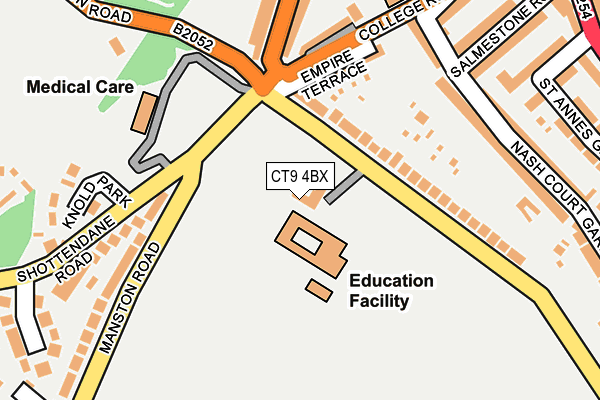 CT9 4BX map - OS OpenMap – Local (Ordnance Survey)