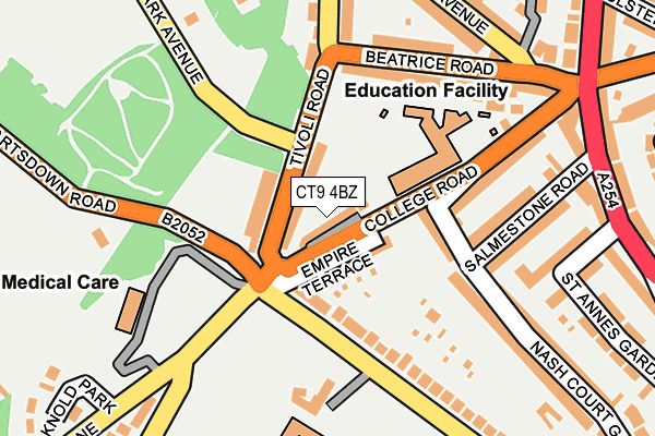 CT9 4BZ map - OS OpenMap – Local (Ordnance Survey)