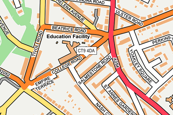CT9 4DA map - OS OpenMap – Local (Ordnance Survey)