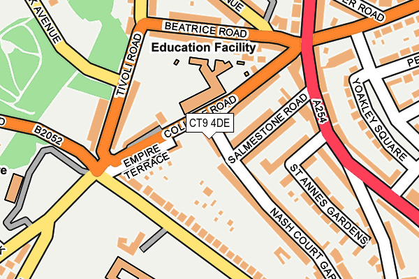 CT9 4DE map - OS OpenMap – Local (Ordnance Survey)