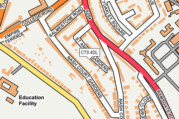 CT9 4DL map - OS OpenMap – Local (Ordnance Survey)