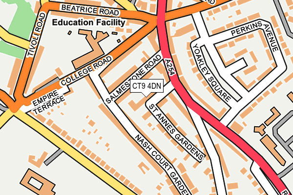 CT9 4DN map - OS OpenMap – Local (Ordnance Survey)