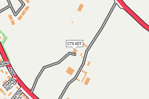 CT9 4DT map - OS OpenMap – Local (Ordnance Survey)