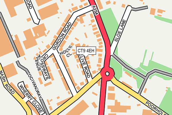 CT9 4EH map - OS OpenMap – Local (Ordnance Survey)