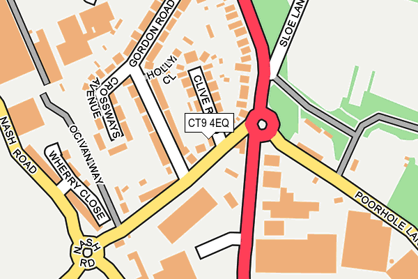 CT9 4EQ map - OS OpenMap – Local (Ordnance Survey)