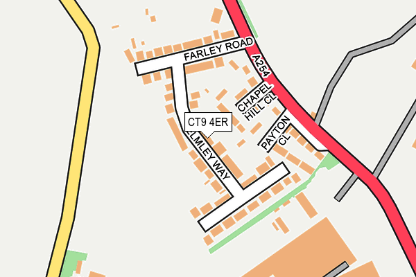 CT9 4ER map - OS OpenMap – Local (Ordnance Survey)