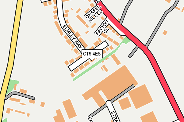 CT9 4ES map - OS OpenMap – Local (Ordnance Survey)