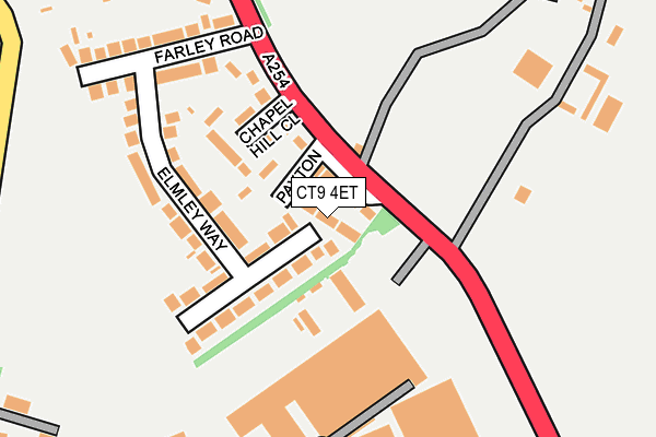 CT9 4ET map - OS OpenMap – Local (Ordnance Survey)
