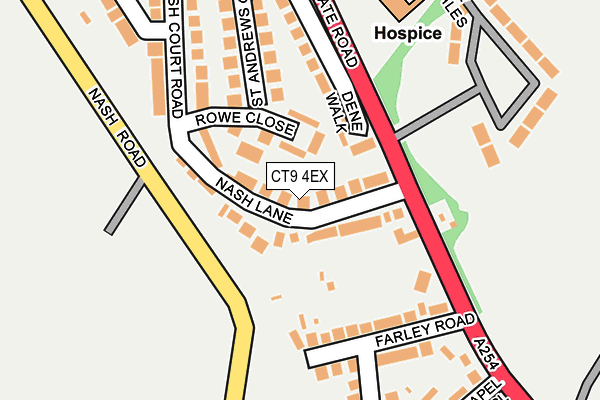 CT9 4EX map - OS OpenMap – Local (Ordnance Survey)