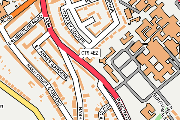 CT9 4EZ map - OS OpenMap – Local (Ordnance Survey)