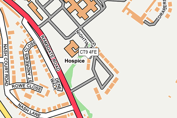 CT9 4FE map - OS OpenMap – Local (Ordnance Survey)