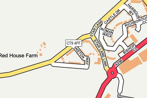 CT9 4FF map - OS OpenMap – Local (Ordnance Survey)