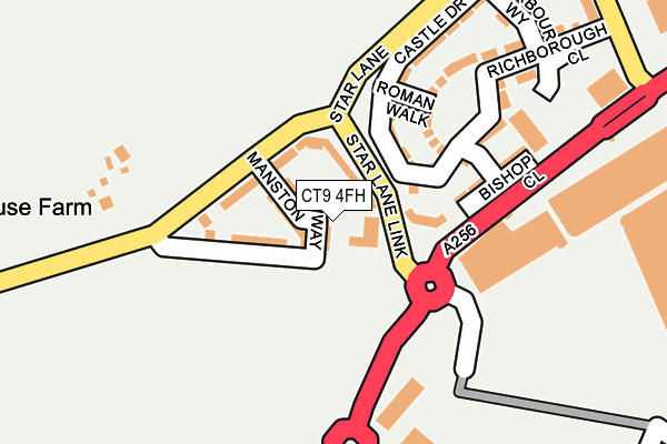 CT9 4FH map - OS OpenMap – Local (Ordnance Survey)
