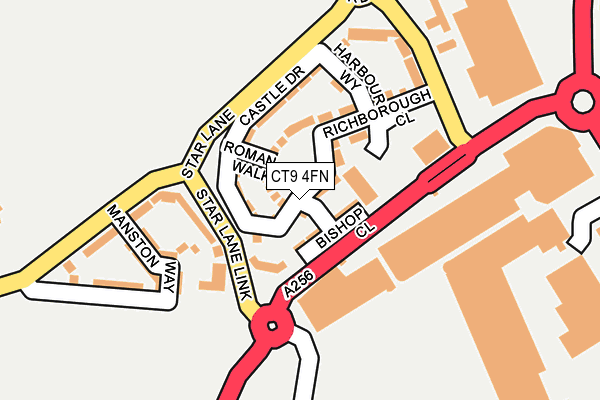 CT9 4FN map - OS OpenMap – Local (Ordnance Survey)