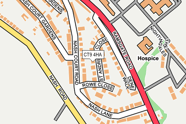 CT9 4HA map - OS OpenMap – Local (Ordnance Survey)