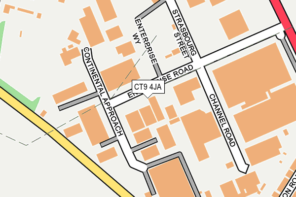 CT9 4JA map - OS OpenMap – Local (Ordnance Survey)