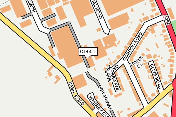 CT9 4JL map - OS OpenMap – Local (Ordnance Survey)