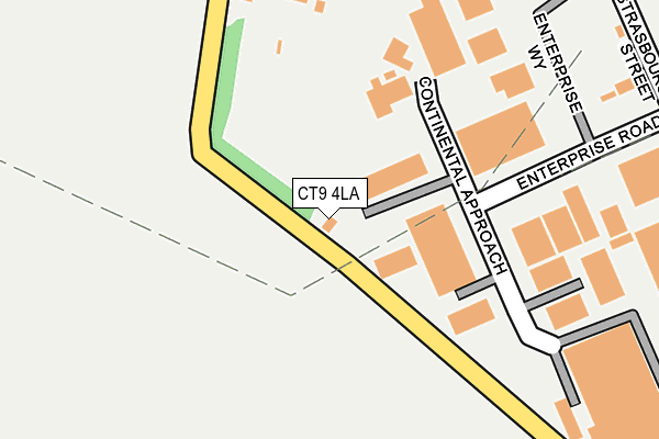 CT9 4LA map - OS OpenMap – Local (Ordnance Survey)