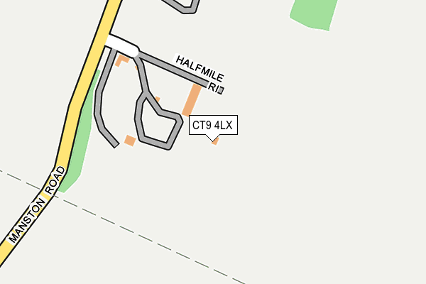 CT9 4LX map - OS OpenMap – Local (Ordnance Survey)