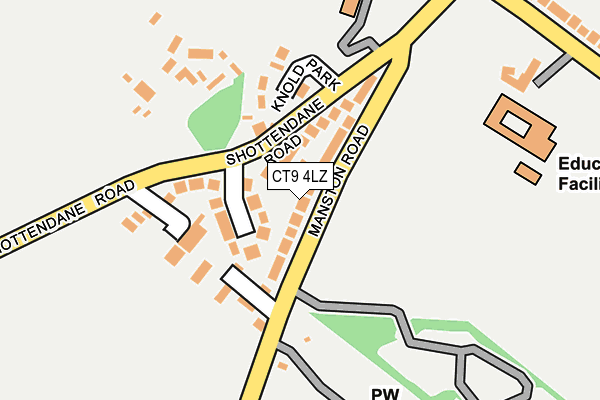 CT9 4LZ map - OS OpenMap – Local (Ordnance Survey)